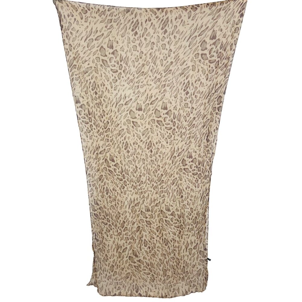 Leopard Print Lightweigt Long Scarf | Mob Wife Vintage Glam Indie Sleaze Siren - Picture 5 of 9